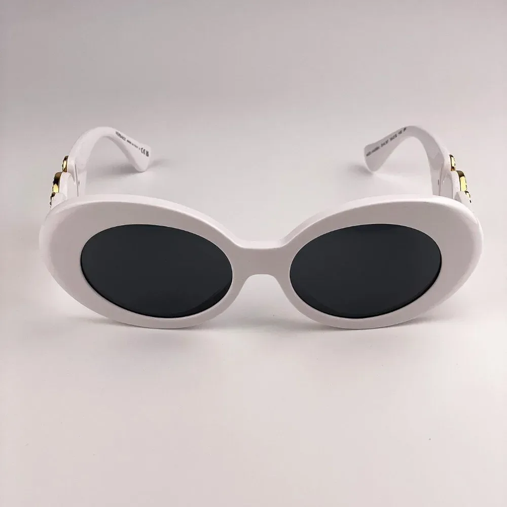 Versace VE4426BU 314/87 MAXI MEDUSA BIGGIE Sunglasses White Gray Oval Women - Picture 8 of 14